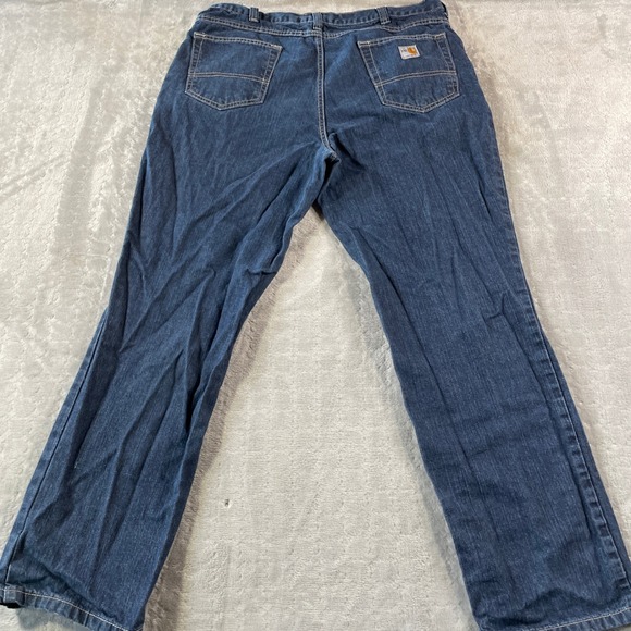 Carhartt FR Flame Resistant Jeans Mens 36x32 Dark Wash Denim Work Utility Pants - Picture 10 of 11